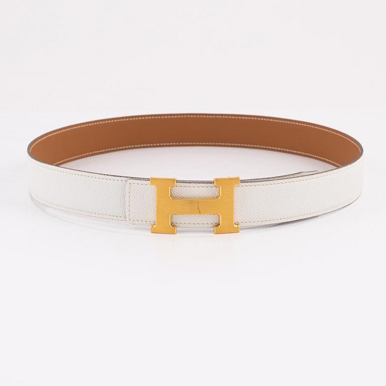 Hermès, a reversible 'Constance' leather belt, 2009, size 85.