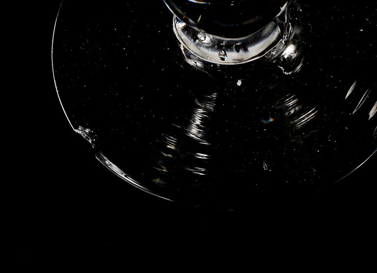 VINGLAS, 6 st, glas, tidigt 1900-tal.
