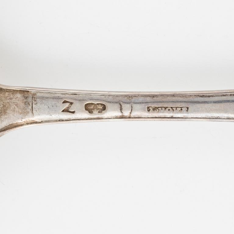 Nine Swedish Silver Spoons, 18-19th Century.