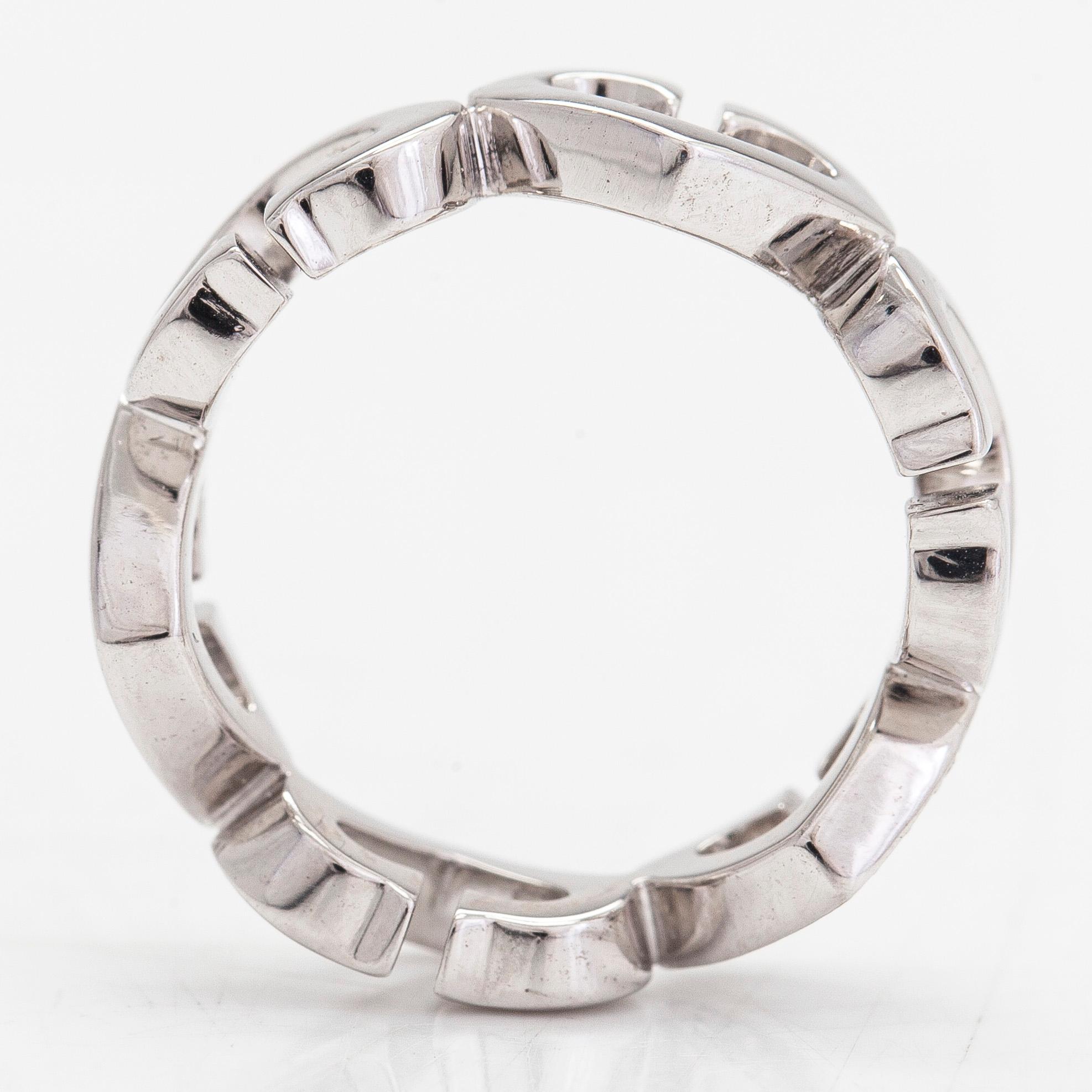 Cartier, ring, "C de Cartier", 18K vitguld och diamanter ca 0.10 ct totalt.