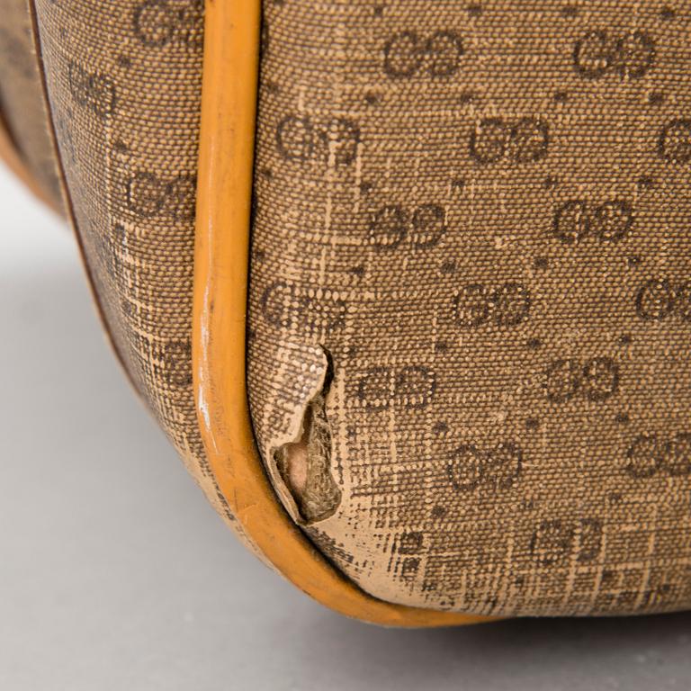 A Large Vintage Micro GG canvas Soft Suitcase.