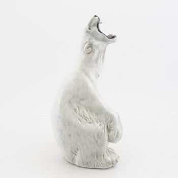 Carl Frederik Liisberg, a polar bear porcelain figurine, Royal Copenhagen, Denmark, 1963.