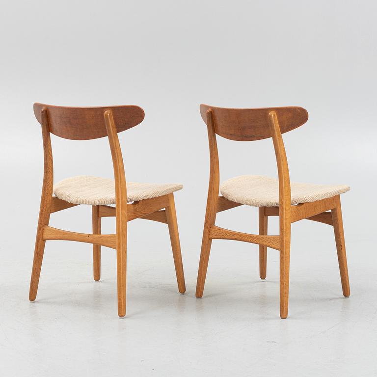 Hans J. Wegner, stolar, 5 st, modell "CH-30", Carl Hansen & Son, Odense, Danmark.