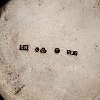 PUNCHBÄGARE, silver, 6+6 st. GAB resp ABG. 1950-tal. Tot vikt ca 330 g.