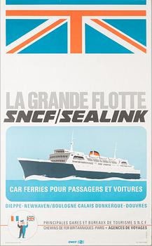 A poster, 'La Grande Flotte SNCF/Sealink'.