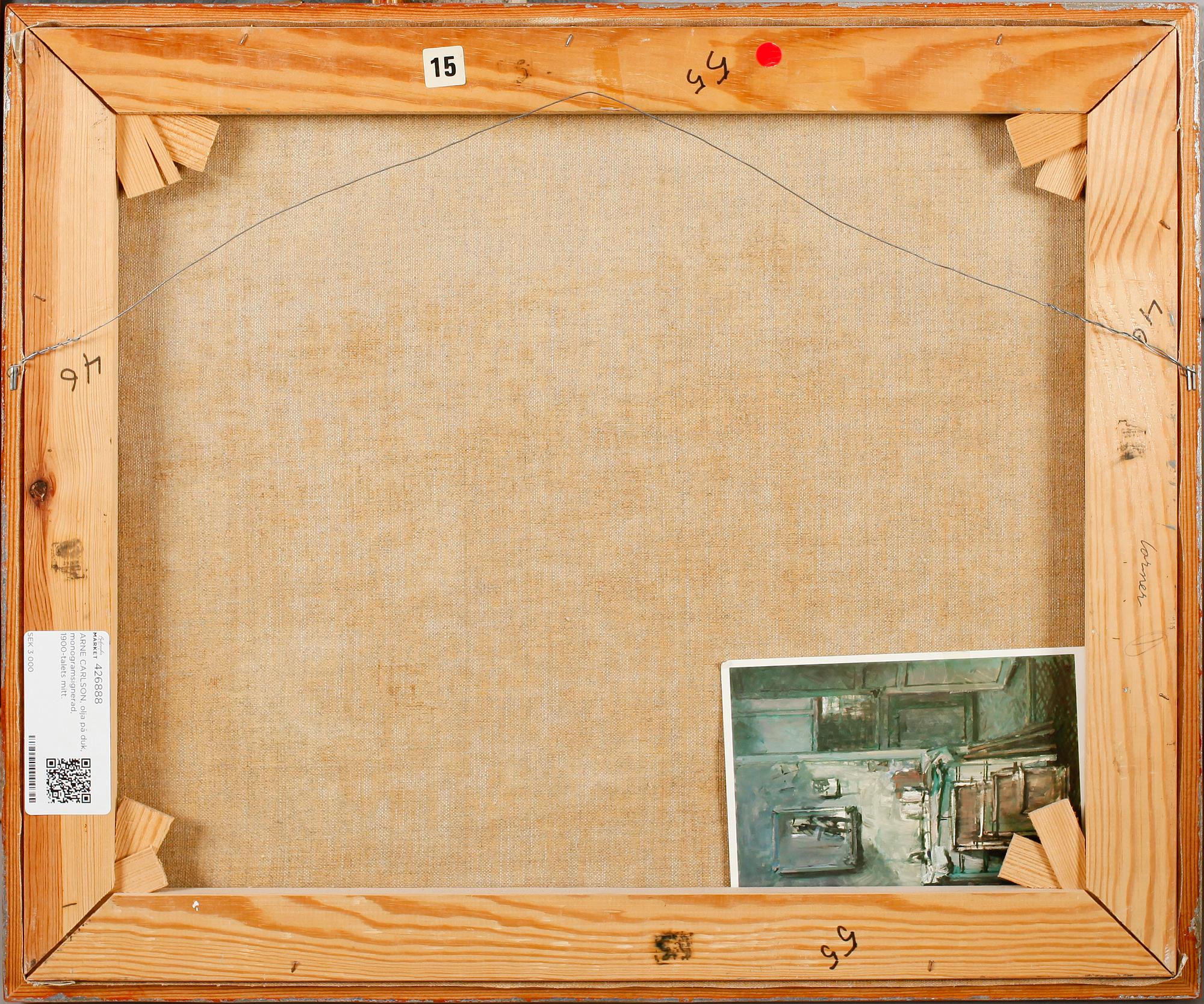 ARNE CARLSON, olja på duk, monogramsignerad, 1900-talets mitt.