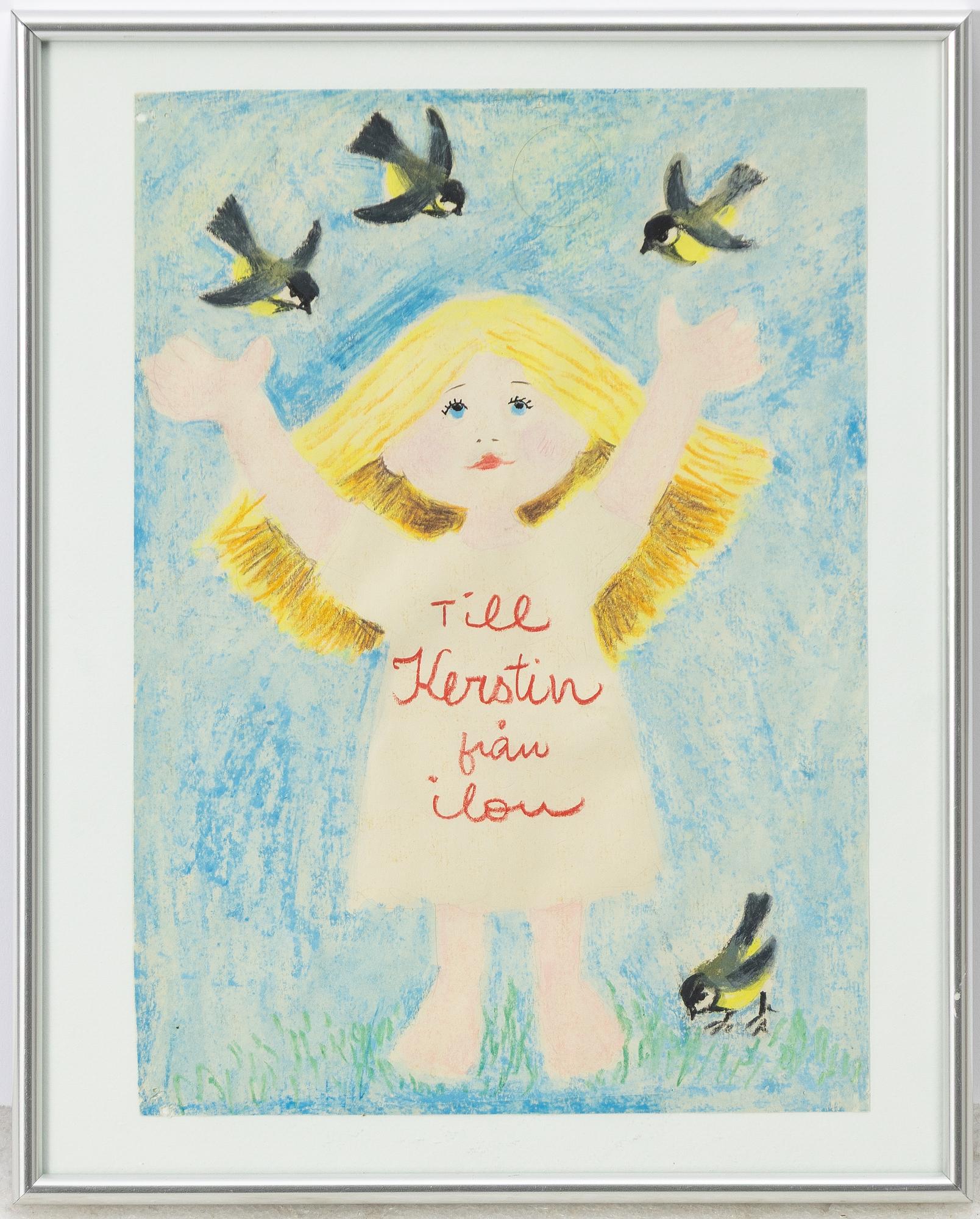 Ilon Wikland, Girl and passerines.