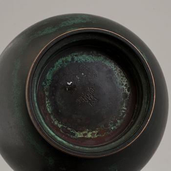 NILS FOUGSTEDT, a 1930's bronze vase.