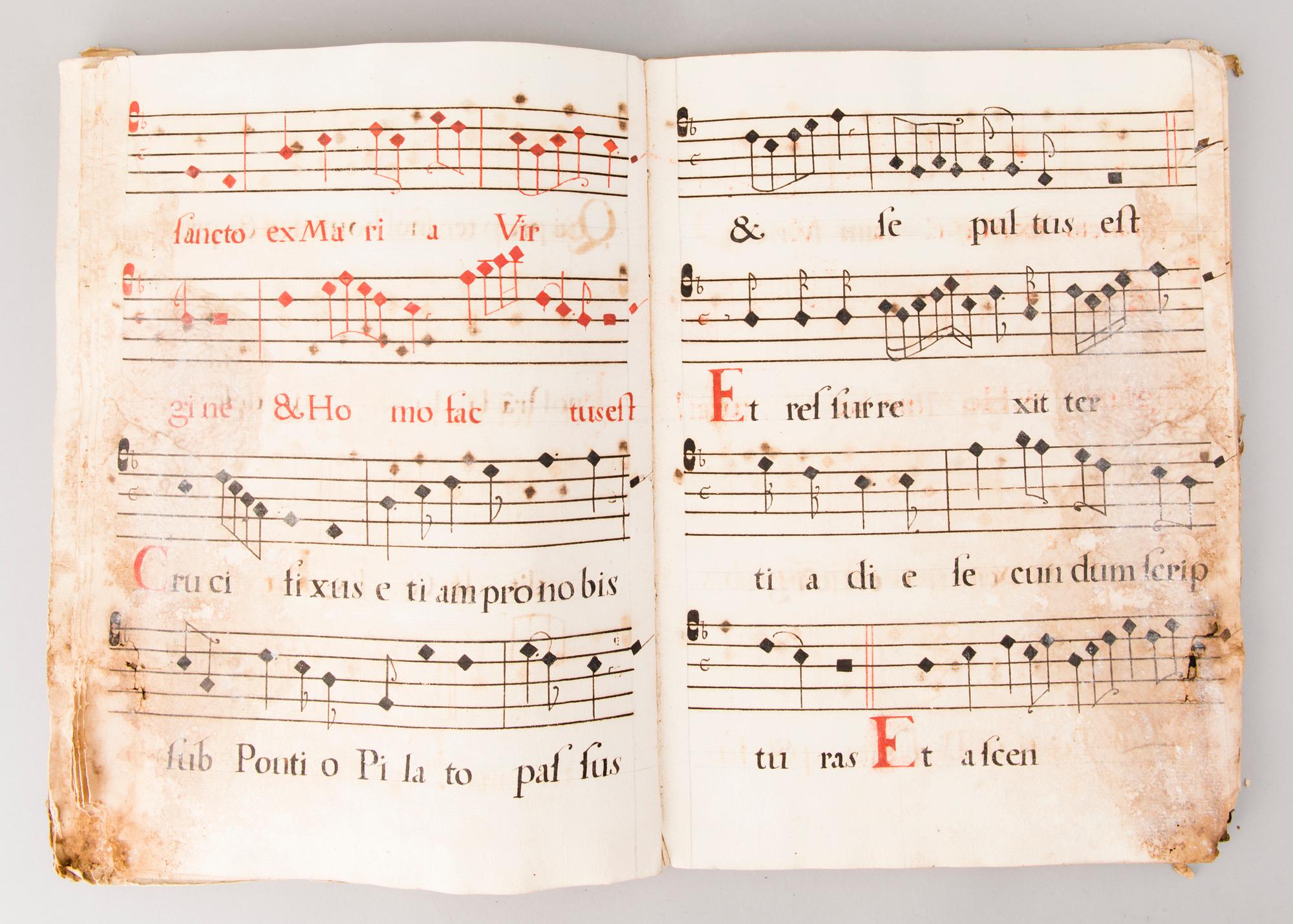 KÄSIKIRJOITUS, pergamenttia, n. 1400-luku.