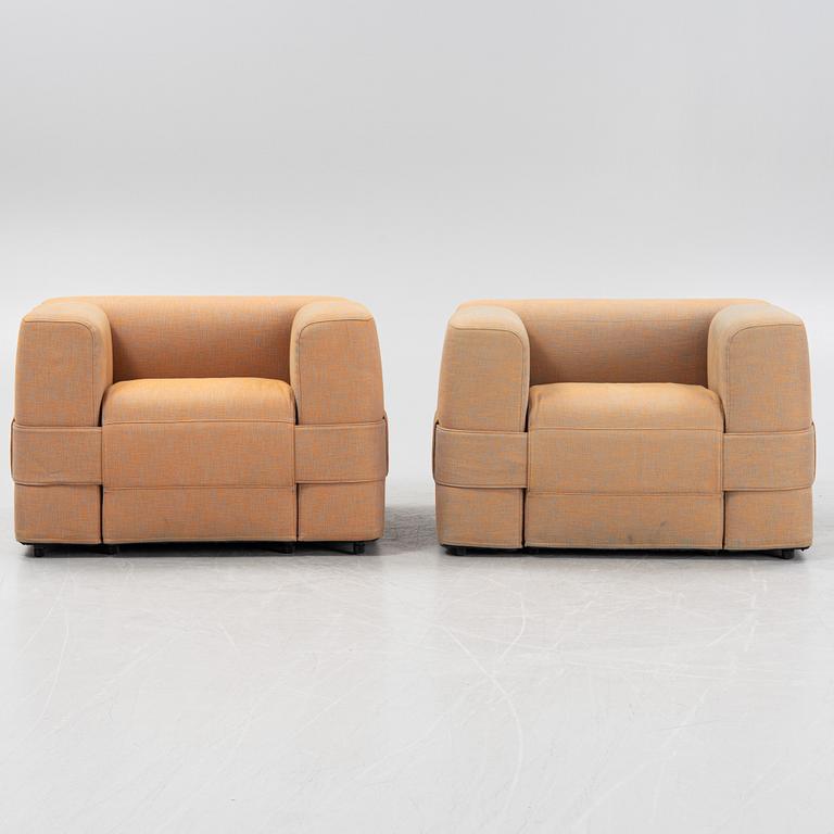 Mario Bellini, a pair of armchairs, Cassina, Italy.