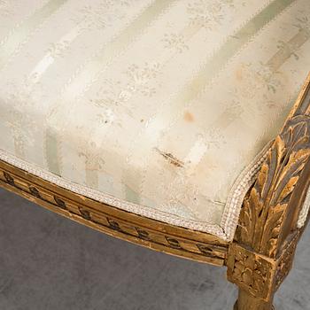 Soffa samt stolar, gustaviansk stil 1800-talets slut.