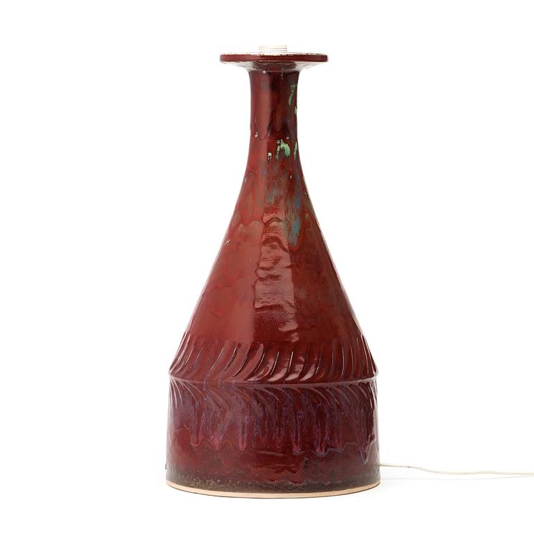 Stig Lindberg, a large stoneware lamp, Gustavsberg studio 1970.