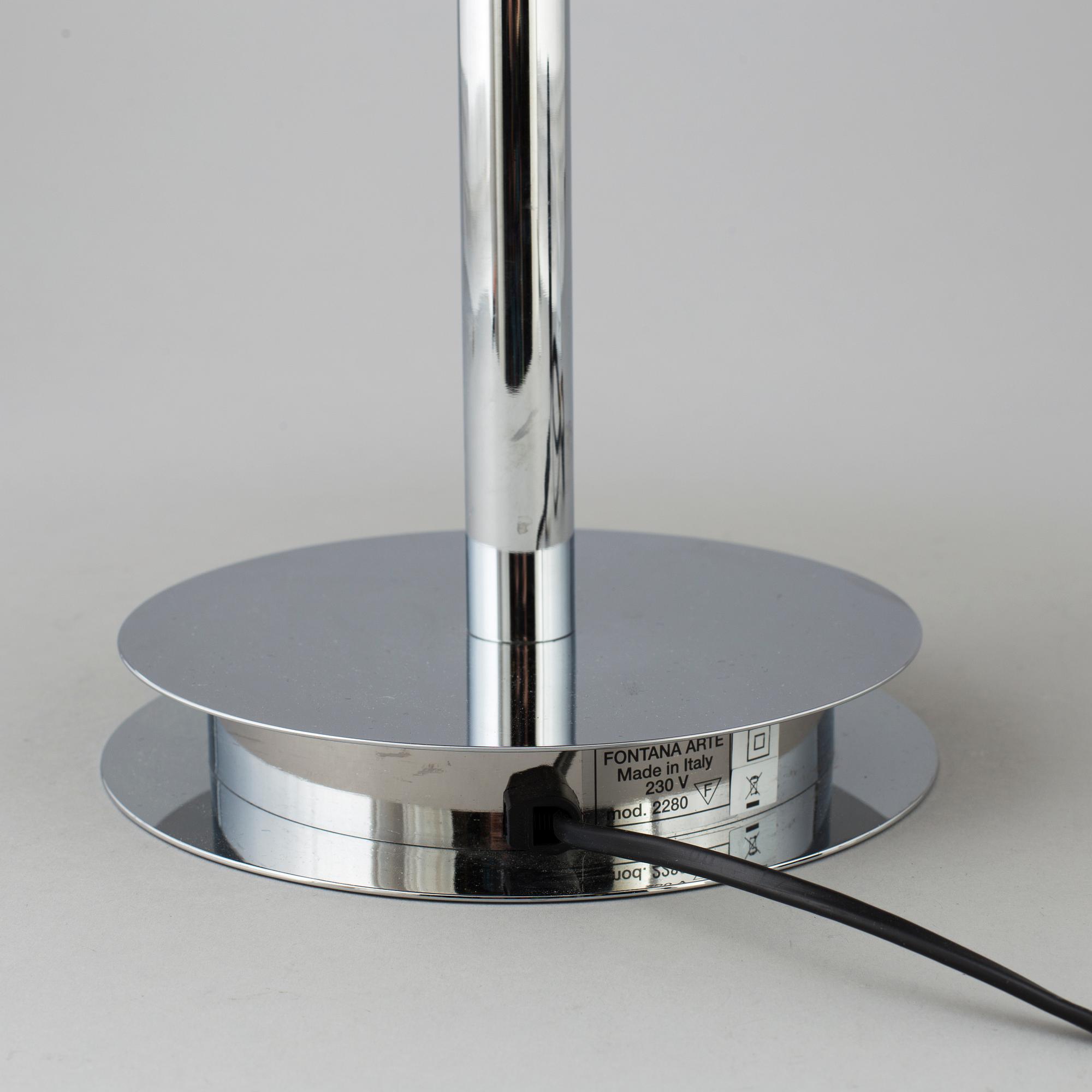 A 'Bis' table lamp by Historical Archive, Fontana Arte, designed 1954.