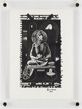Åke Hodell, print signed and dated 1967.