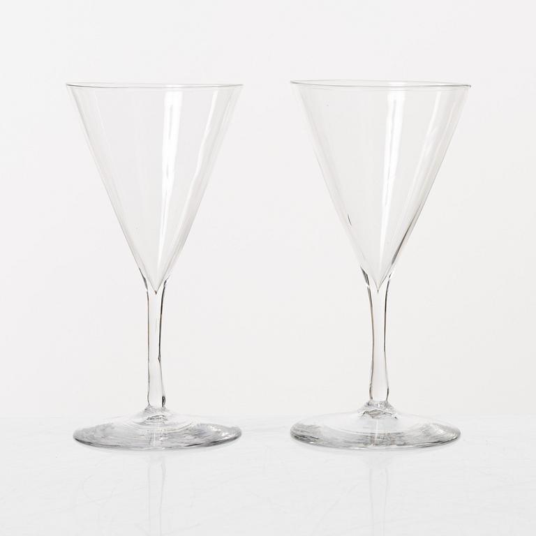 Fortified wine glasses, 12 pcs, 19th century.