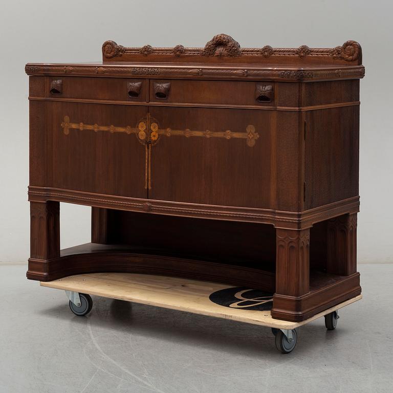 An Art Noveau cupboard, early 20th century.