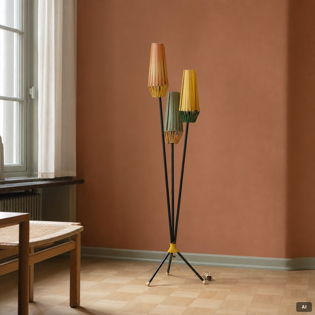 Floor lamp, 1950s-60s.