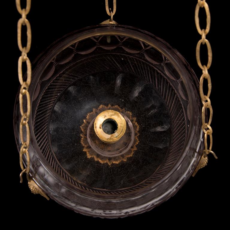 An early 19th century hanging lamp.