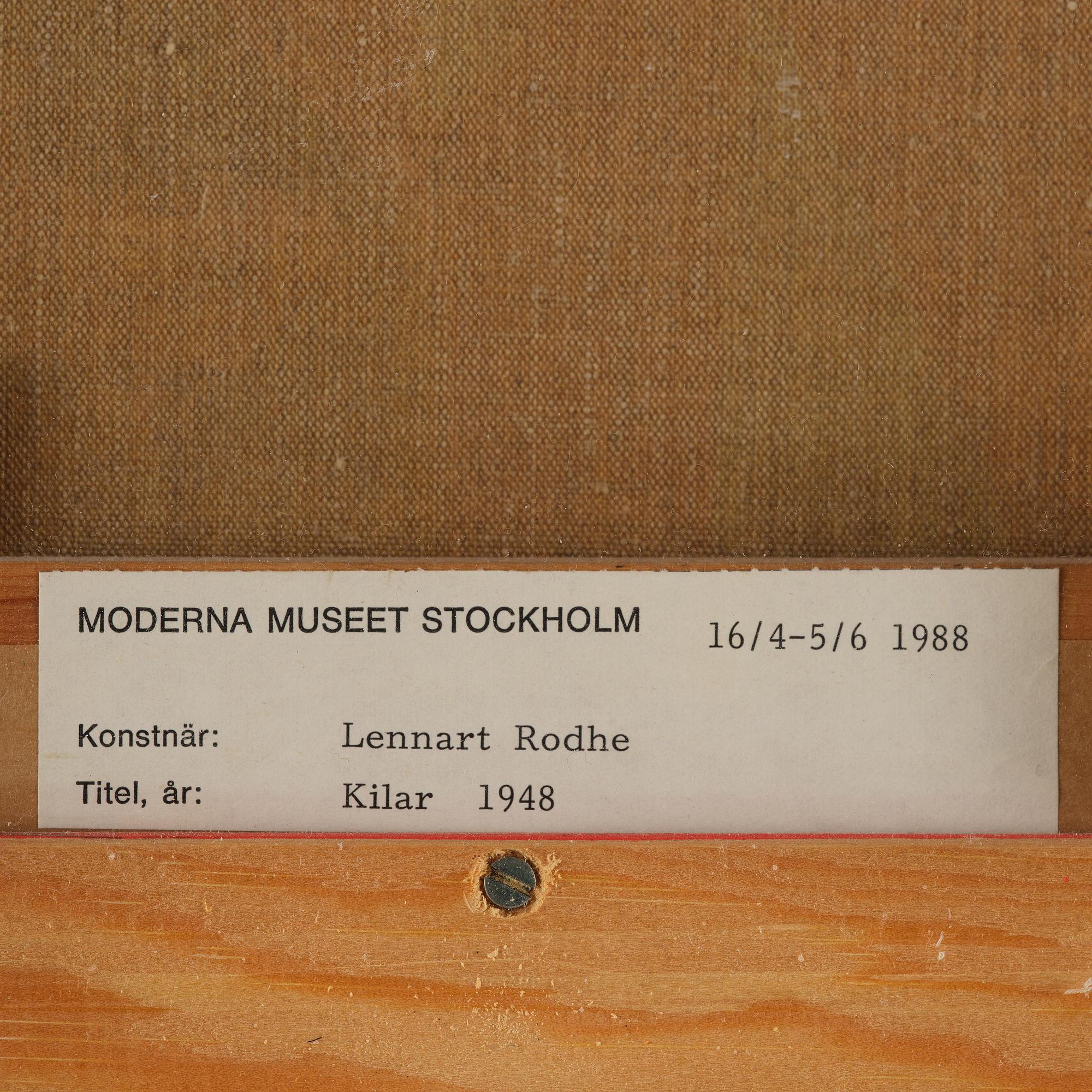 Lennart Rodhe, "Kilar".