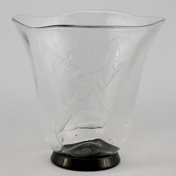 VAS, glas, Vicke Lindstrand, Orrefors, 1930-tal.