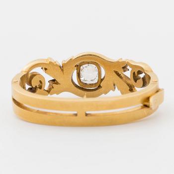 SCARFHÅLLARE, med gammalslipad diamant 1800-tal, Frankrike.