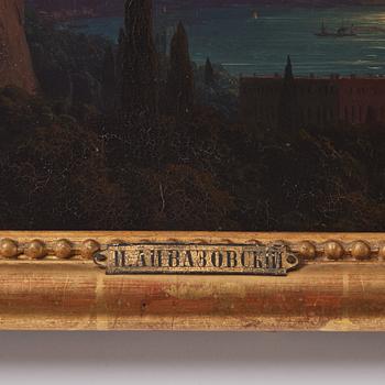 Ivan Constantinovich Aivazovsky, Månsken över Oreanda på Krim med Aiu-Dagh i horisonten.