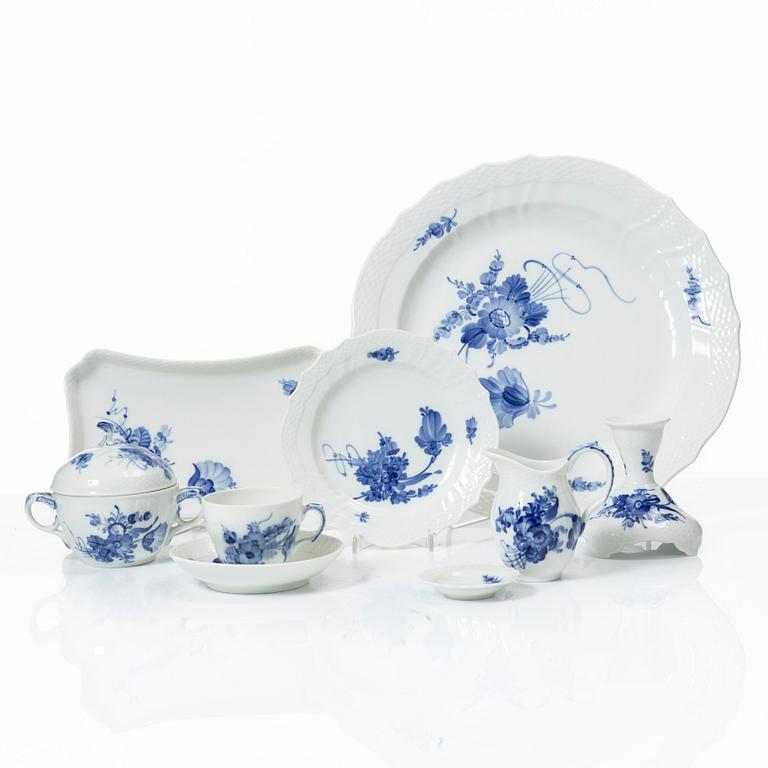 Royal Copenhagen, A 32-piece porcelain "Blue Flower" coffee service, Royal Copenhagen, Denmark.