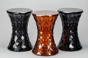 PALLAR, 3 st, "Stone", Marcel Wanders för Kartell, formgiven 2006.