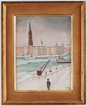 Einar Jolin, View from Stockholm over Riddarholmen.