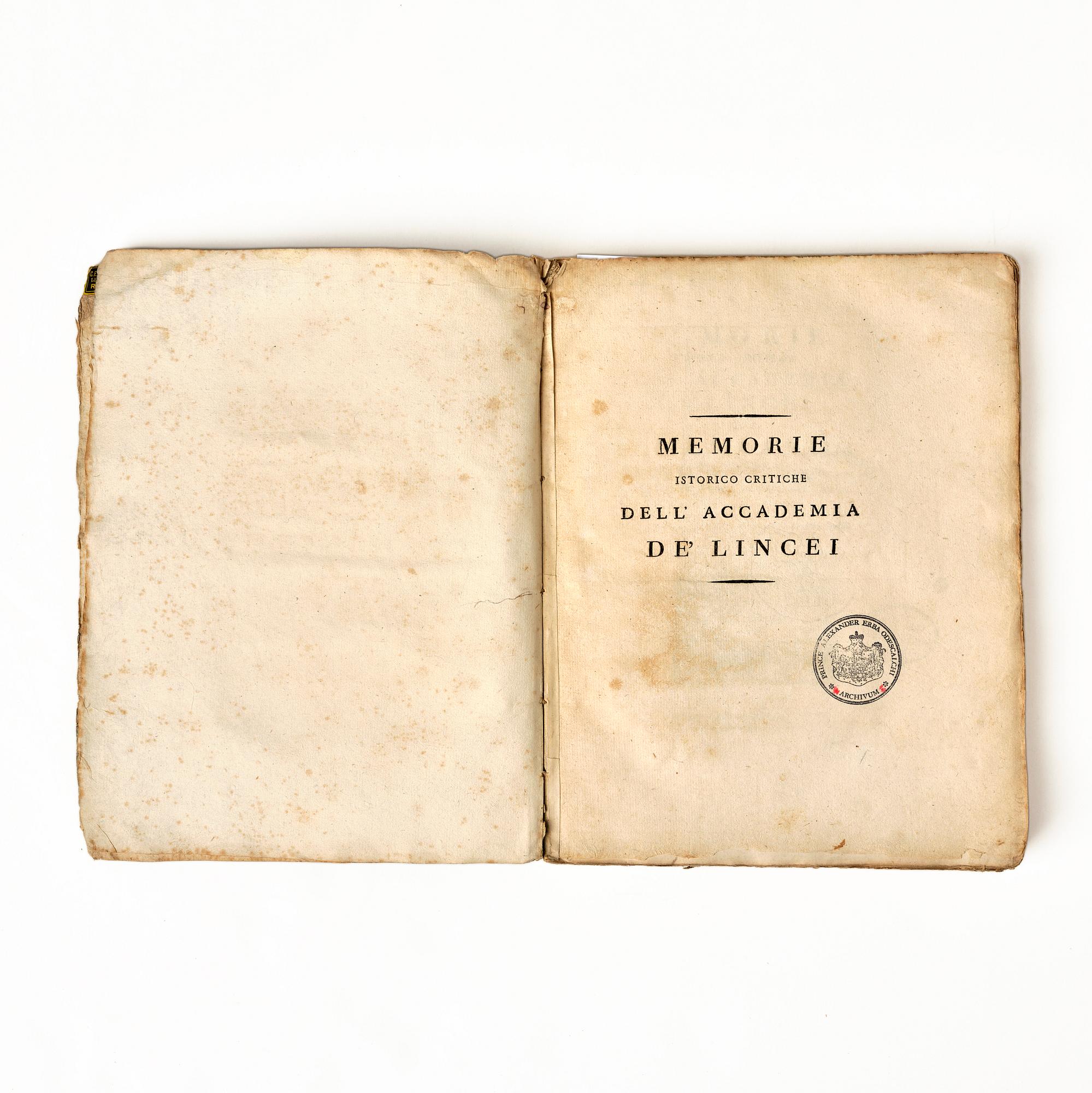 Including letters from Cesi to Galileo.