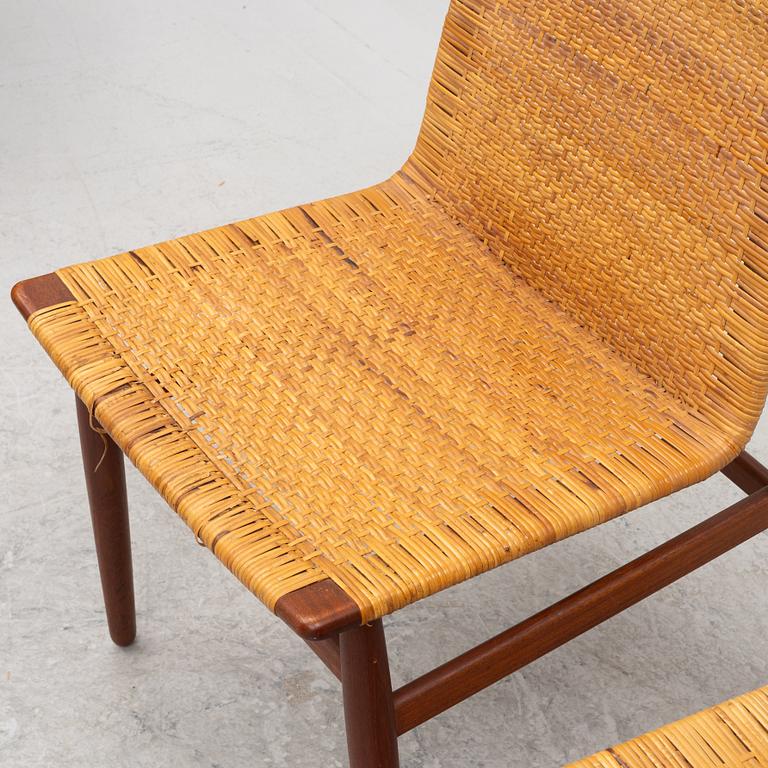 Jørgen Høj, 8 chairs, Thorald Madsen  Snedkeri, Denmark 1950s.