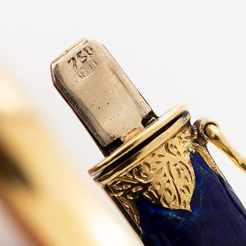 A bracelet 18K gold and enamel.