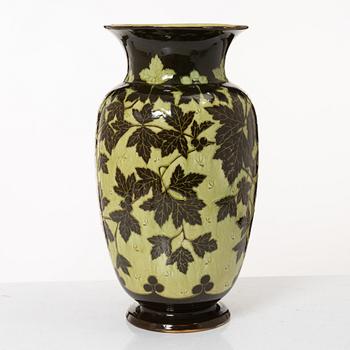 Gunnar G:son Wennerberg, & Peder Möller, a creamware vase, Gustavsberg 1898.