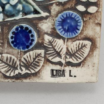 LISA LARSSON, väggrelief, stengods, Gustavsberg, 1900-talets andra hälft.