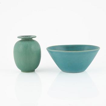 Carl-Harry Stålhane, a bowl and Gunnar Nylund, a vase, Rörstrand.