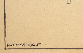 ALFRED PROESSDORF, teckningar 2 st, sign.