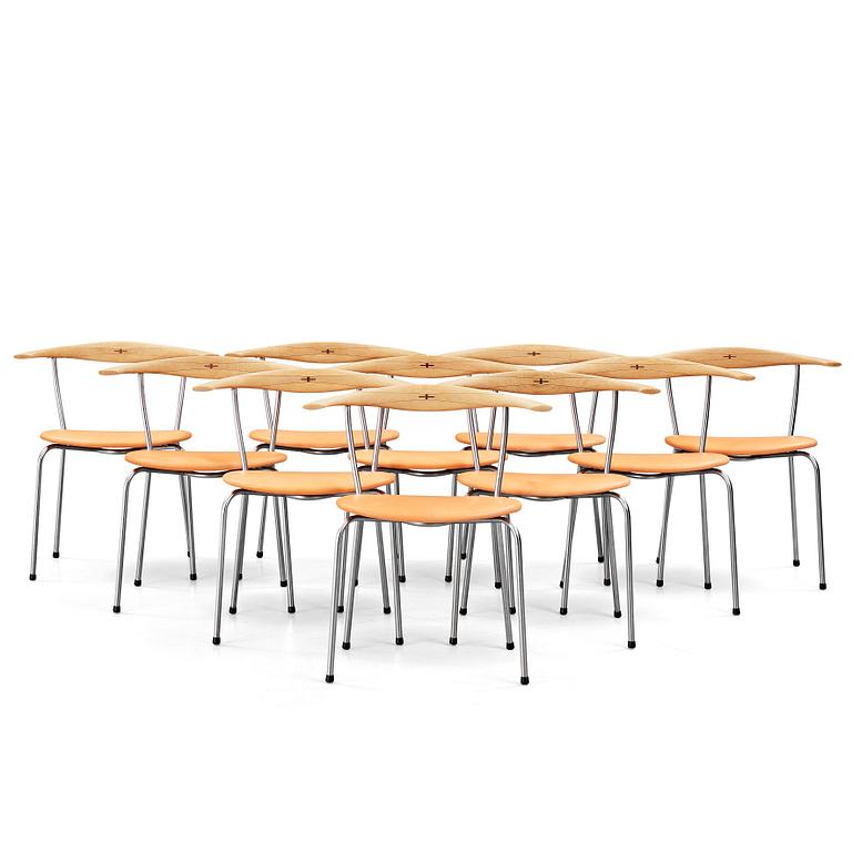 Hans J. Wegner, stolar, 10 st "JH-701", Johannes Hansen, Danmark.