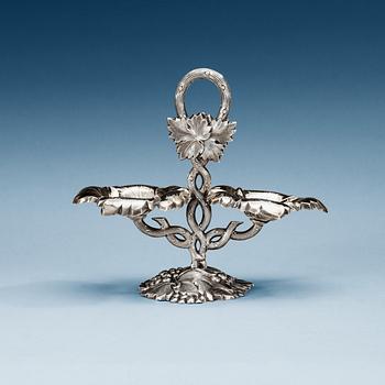 751. A Swedish 19th century parcel-gilt salt, makers mark of Gustaf Folcker, Stockholm 1841.