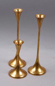 LJUSSTAKAR, 3 st, Freddie Andersen design, Clear Drops, Danmark, 1900-talets andra hälft.