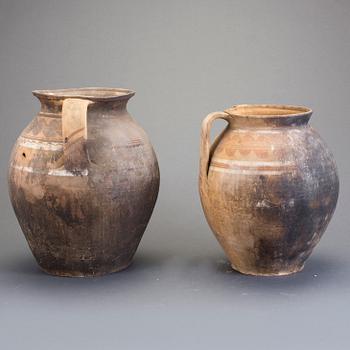 KRUS, 2 stycken, lergods, Europa, 1900-talets början.