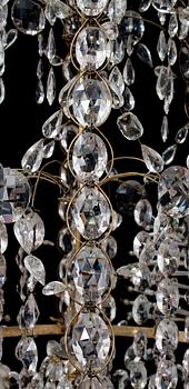 A Gustavian late 18th century six-light chandelier.