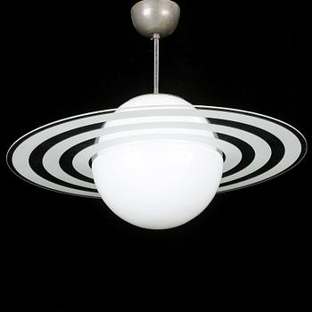 TAKLAMPA, Saturnusmodell, 1900-tal. Höjd 45 cm.