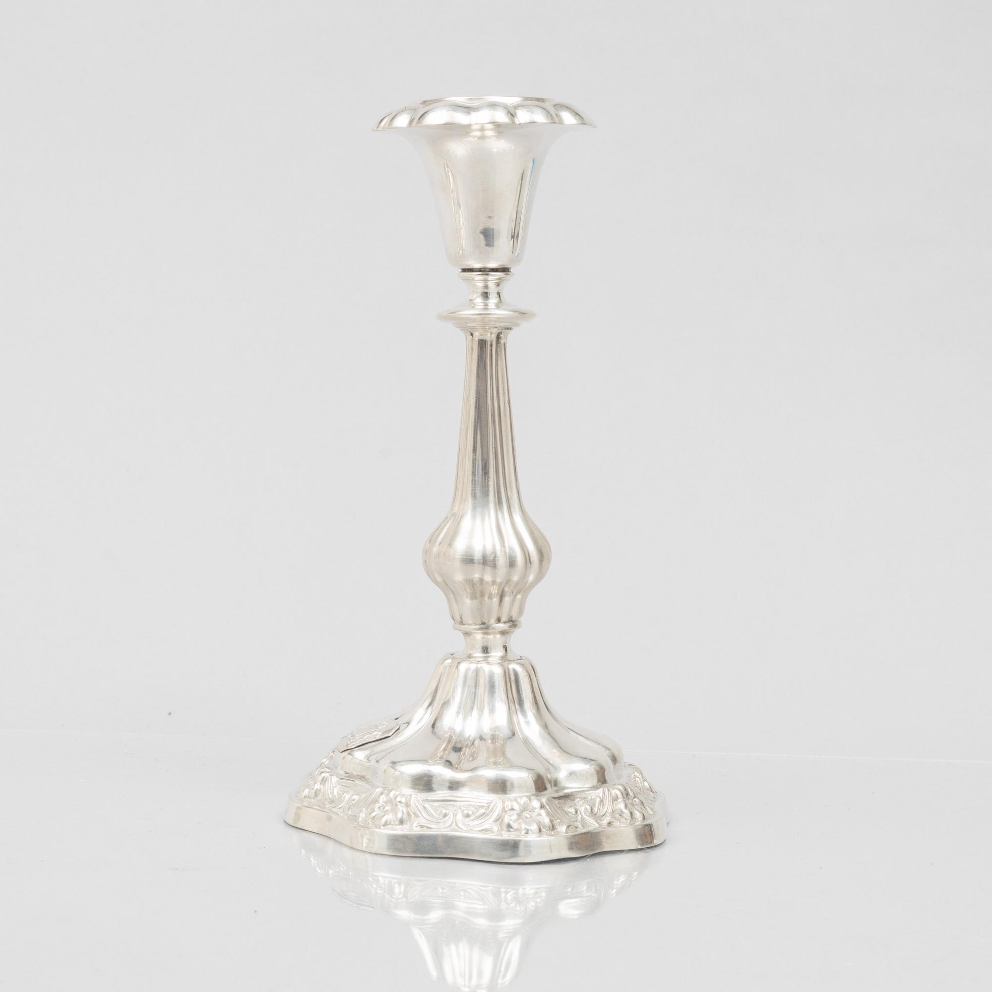 An Austrian silver candlestick, second half of the 20th Century.