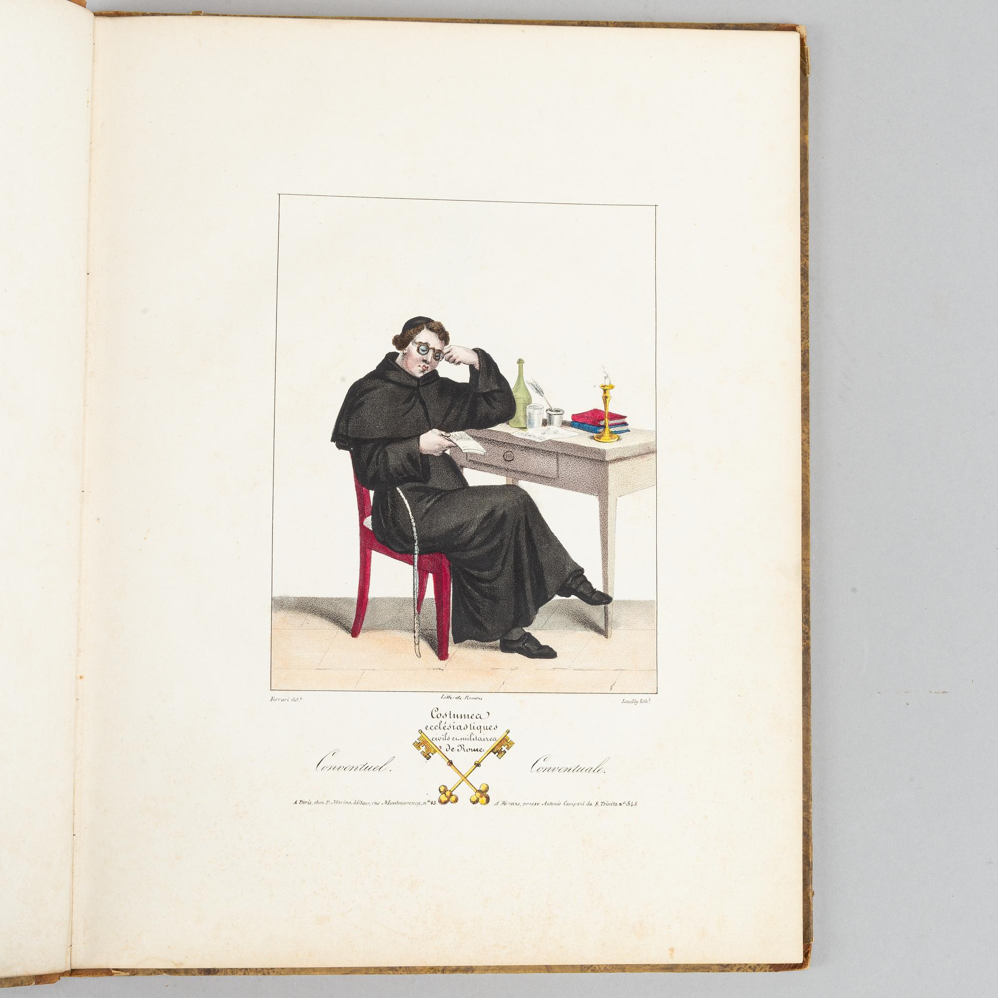 Hand-coloured Italian Costume Plates, 3 vols., c. 1826.