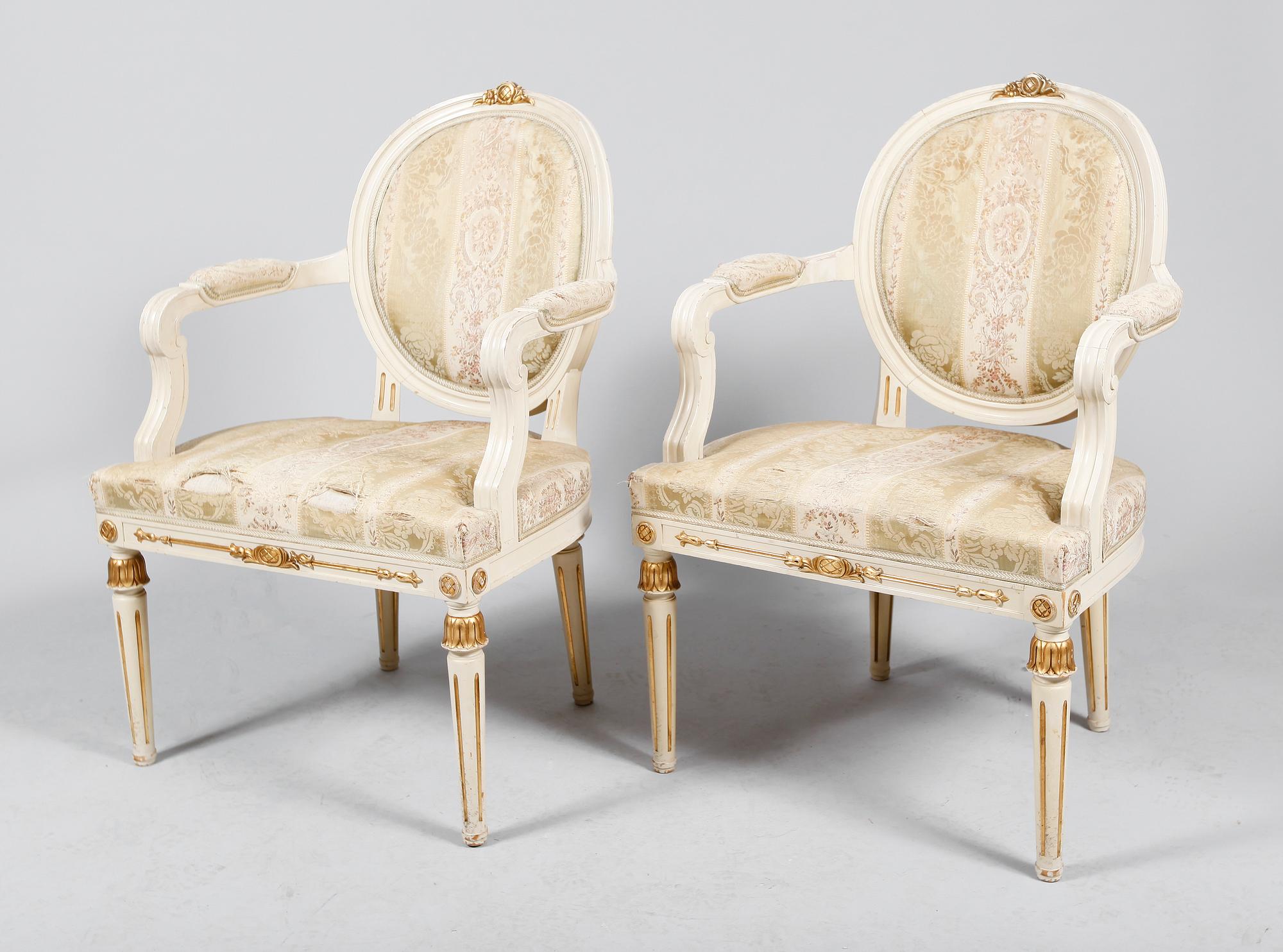 SALONGSGRUPP, 6 del, gustaviansk stil, 1900-talets första hälft.