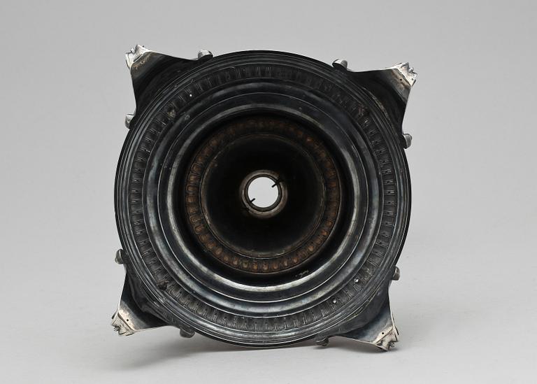 UPPSATSSKÅL, silver, nyrenässans, Stockholm 1876. Total vikt ca 1264 g.
