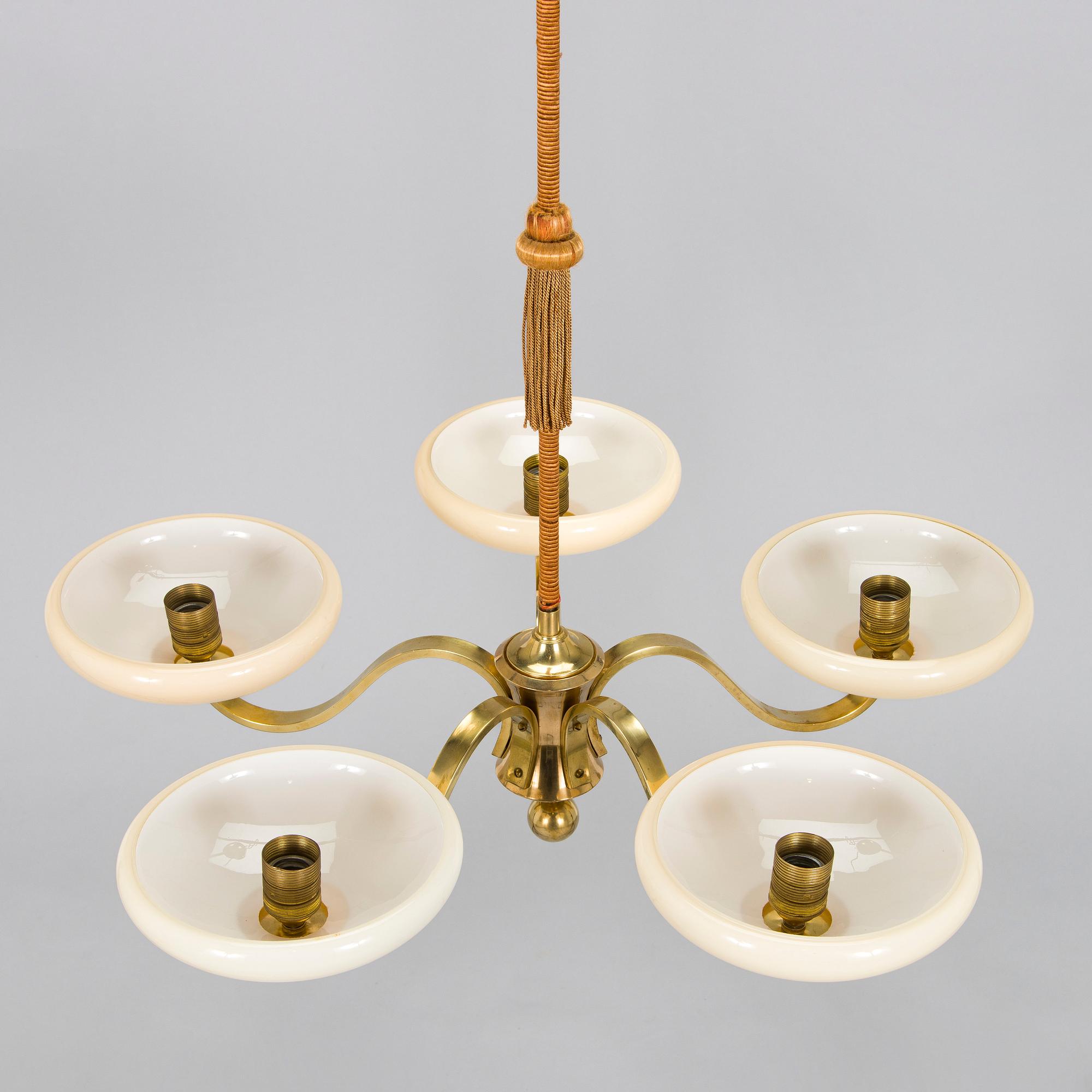 Paavo Tynell, a 1930's '1352/5' chandelier for Taito.