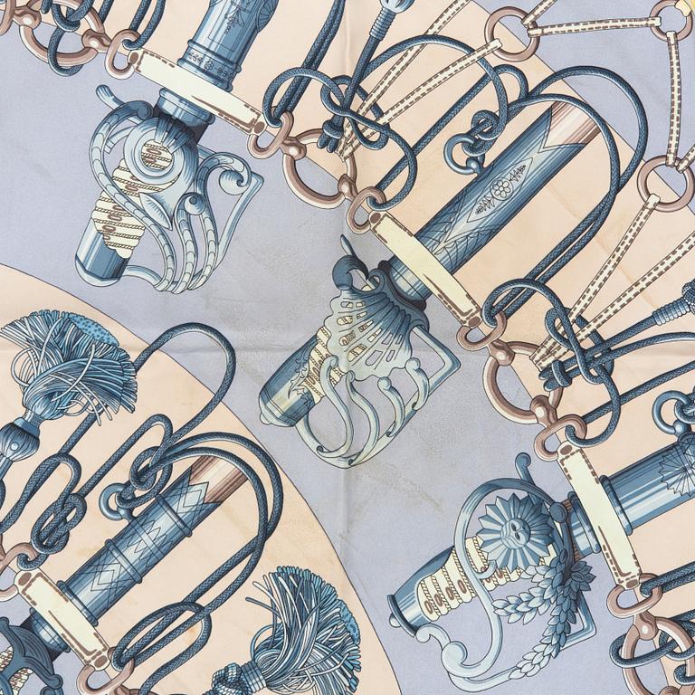 Hermès, scarf "Cliquetis" vintage.