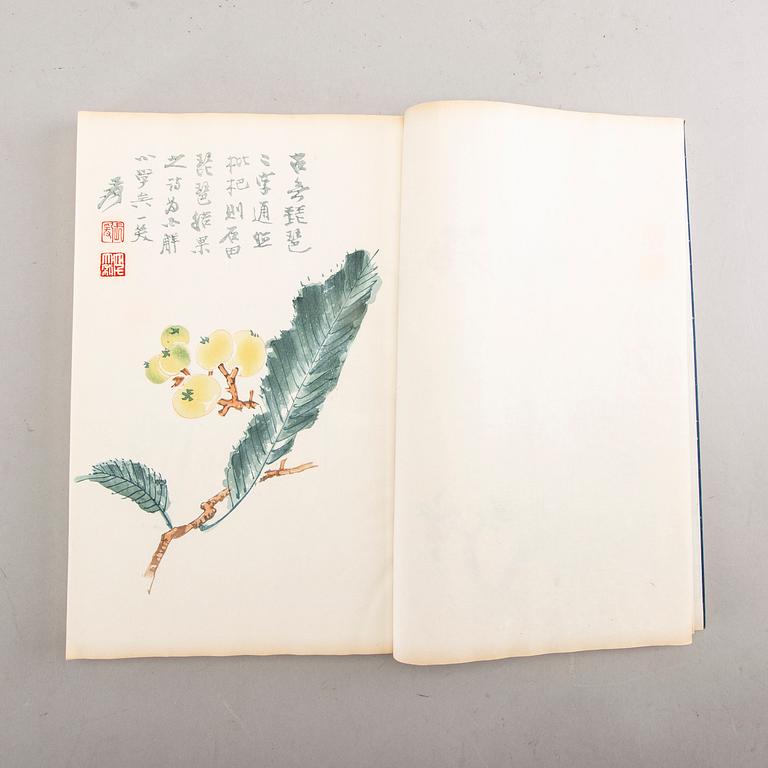 Qi Baishi after, book with woodprints, Rong Baozhai Beijing 1950s.