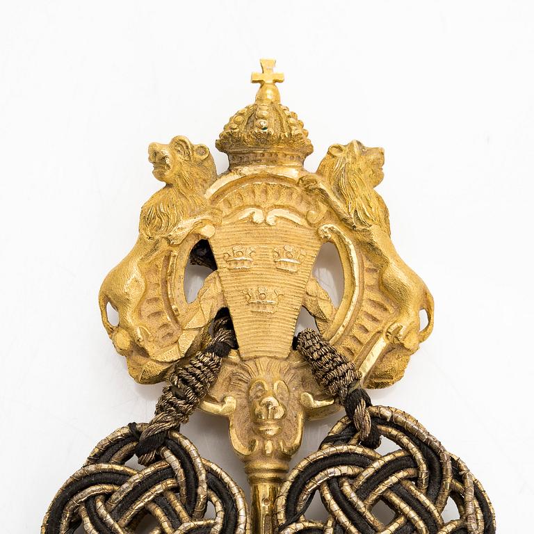 Kammarherrenyckel, brännförgylld brons, Svensk-norska unionen 1814-1905.